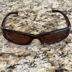 Maui Jim Shaka #MJ 105-26 Brown Frame, Polarized Mirrored Bronze Glass